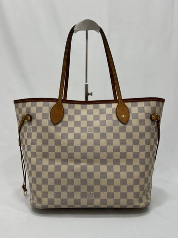 LOUIS VUITTON LV Neverfull MM Damier Azur Tote Handbag