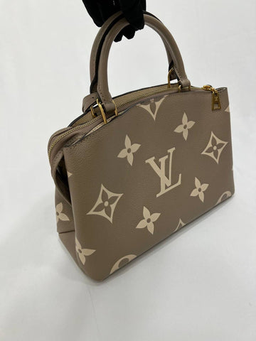 Full Set 2022 Microchip LOUIS VUITTON LV Petit Palais Bicolour Monogram Empreinte 2Way Shoulder Bag