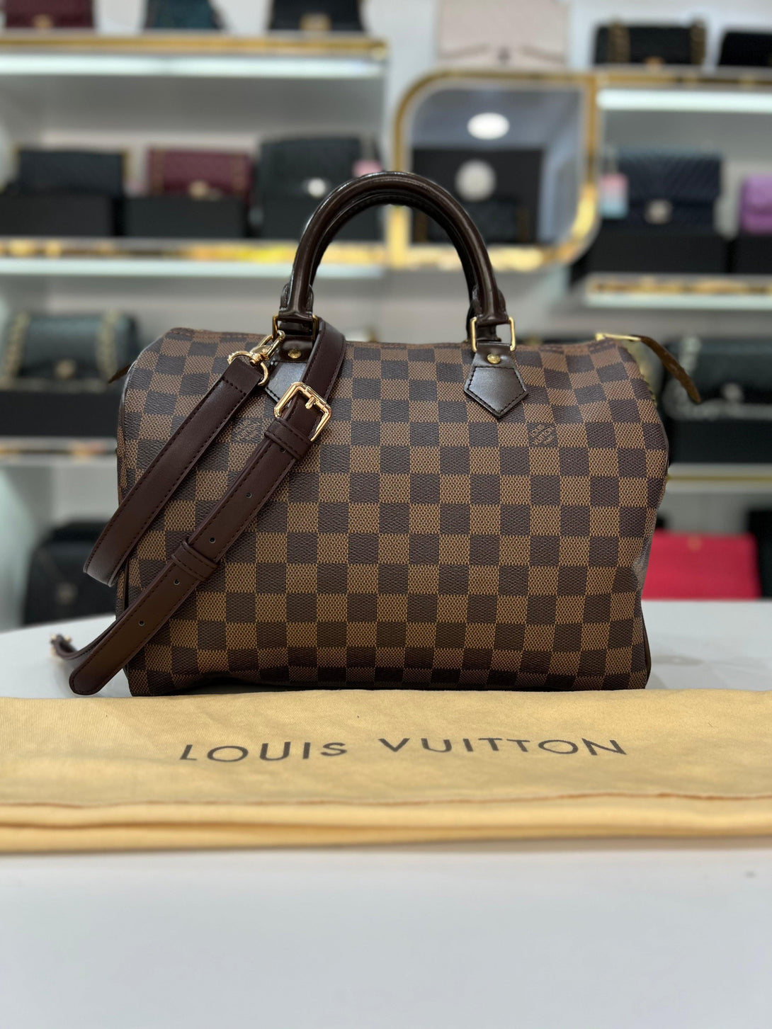 LOUIS VUITTON Damier Ebene Speedy 30 Women’s Handbag & Shoulder Bag - Reeluxs 