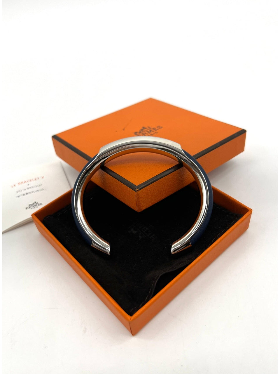 HERMES Swift Paris Tokyo Cuff Bracelet T5 Blue - Reeluxs 