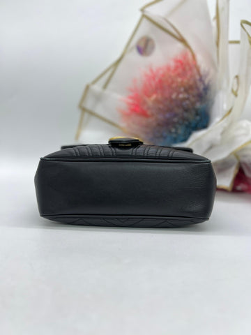 GUCCI GG Marmont ZIP Around Top Handle Camera Bag -Black - Reeluxs 