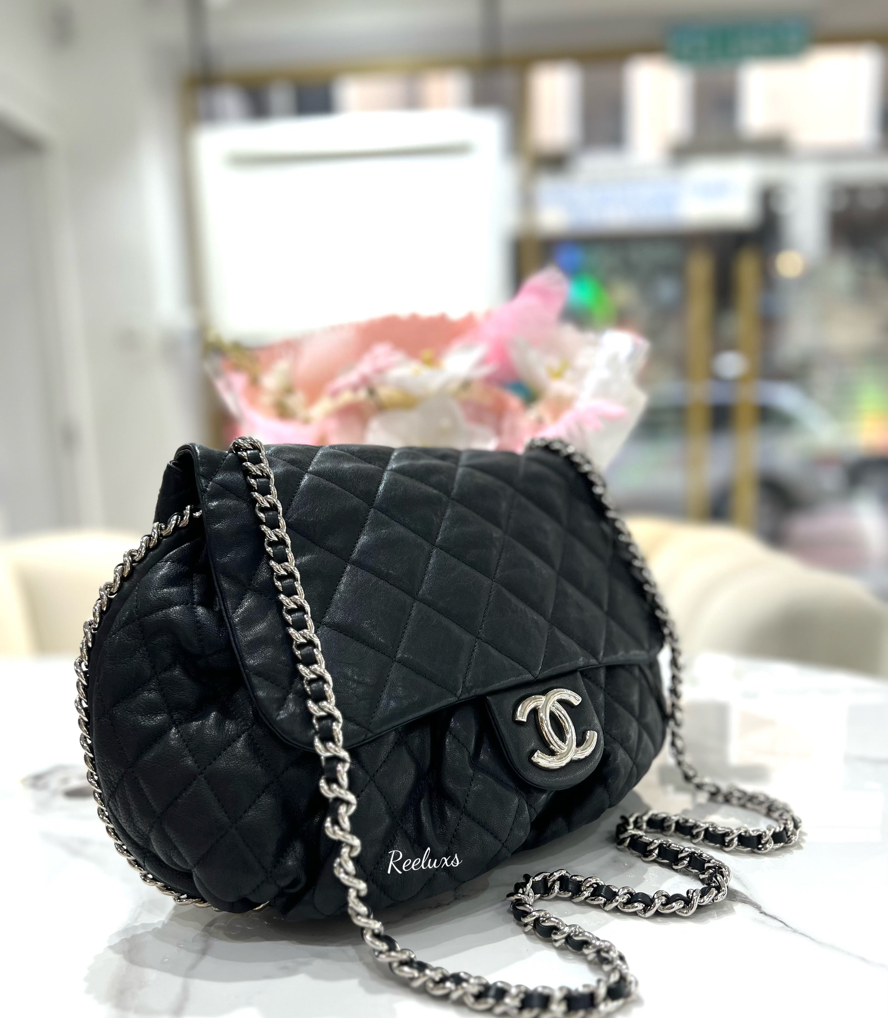 CHANEL  Chainaround Shoulder Silver Hardware Sling Bag