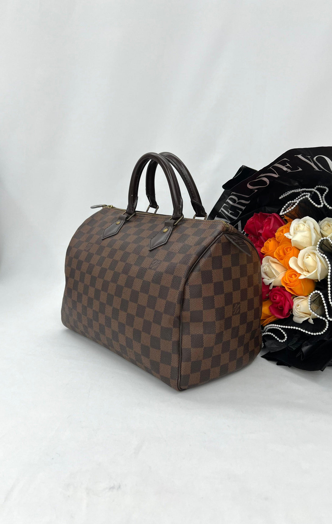 Louis Vuitton Damier Ebene Canvas Speedy Bandouliere 30 Bag - Reeluxs 