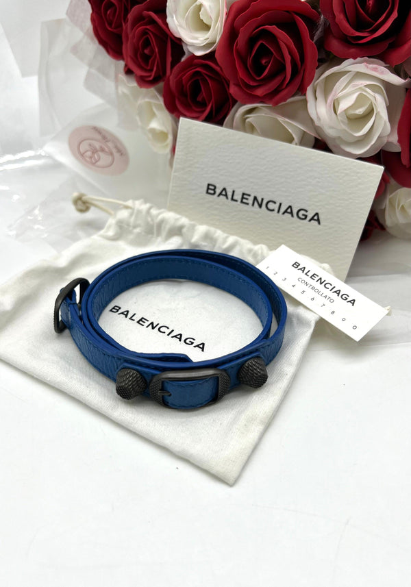 Balenciaga Arena Triple Wrap Bracelet in Blue - Reeluxs 