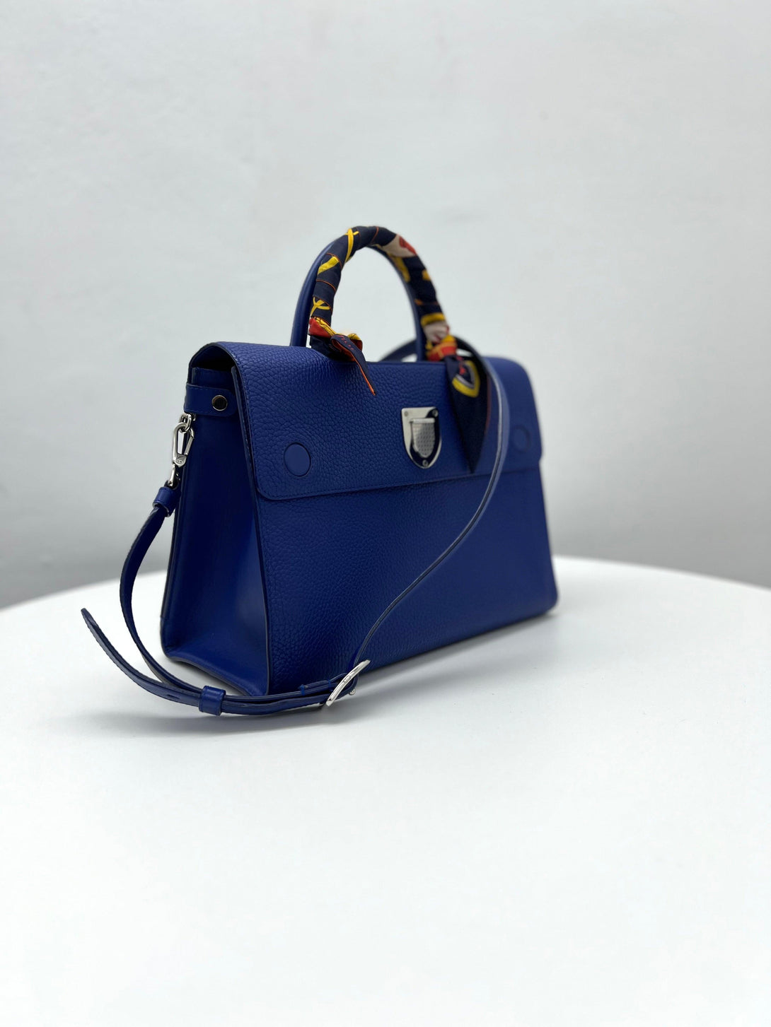 Dior Diorever Tote Bag In Blue Calfskin Leather - Reeluxs 