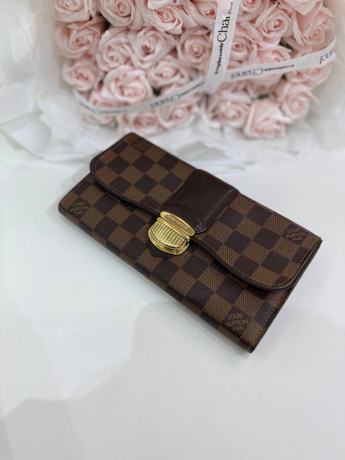 LOUIS VUITTON Damier Ebene Portefeuille Sistina Wallet