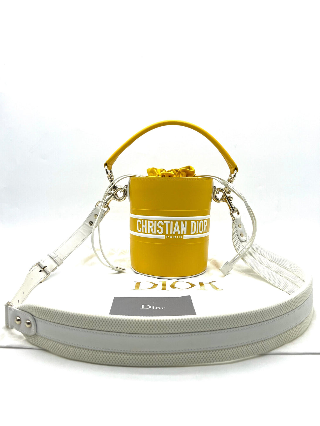 Dior - Small Vibe Bucket Bag Yellow Smooth Calfskin - Women - Reeluxs 