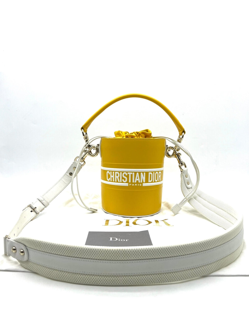 Dior - Small Vibe Bucket Bag Yellow Smooth Calfskin - Women - Reeluxs 