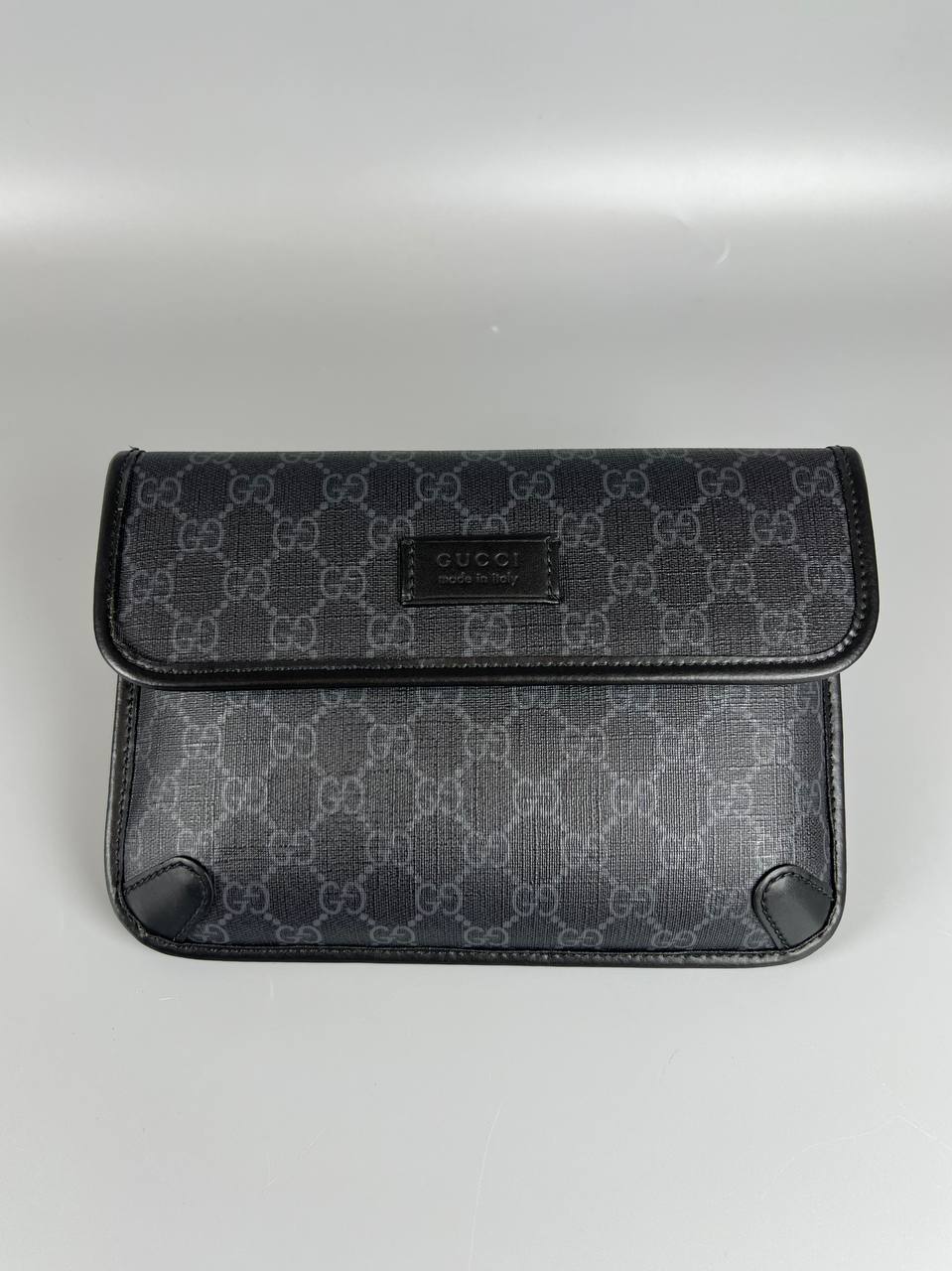 GUCCI Belt Bag In Black GG Superme Canvas