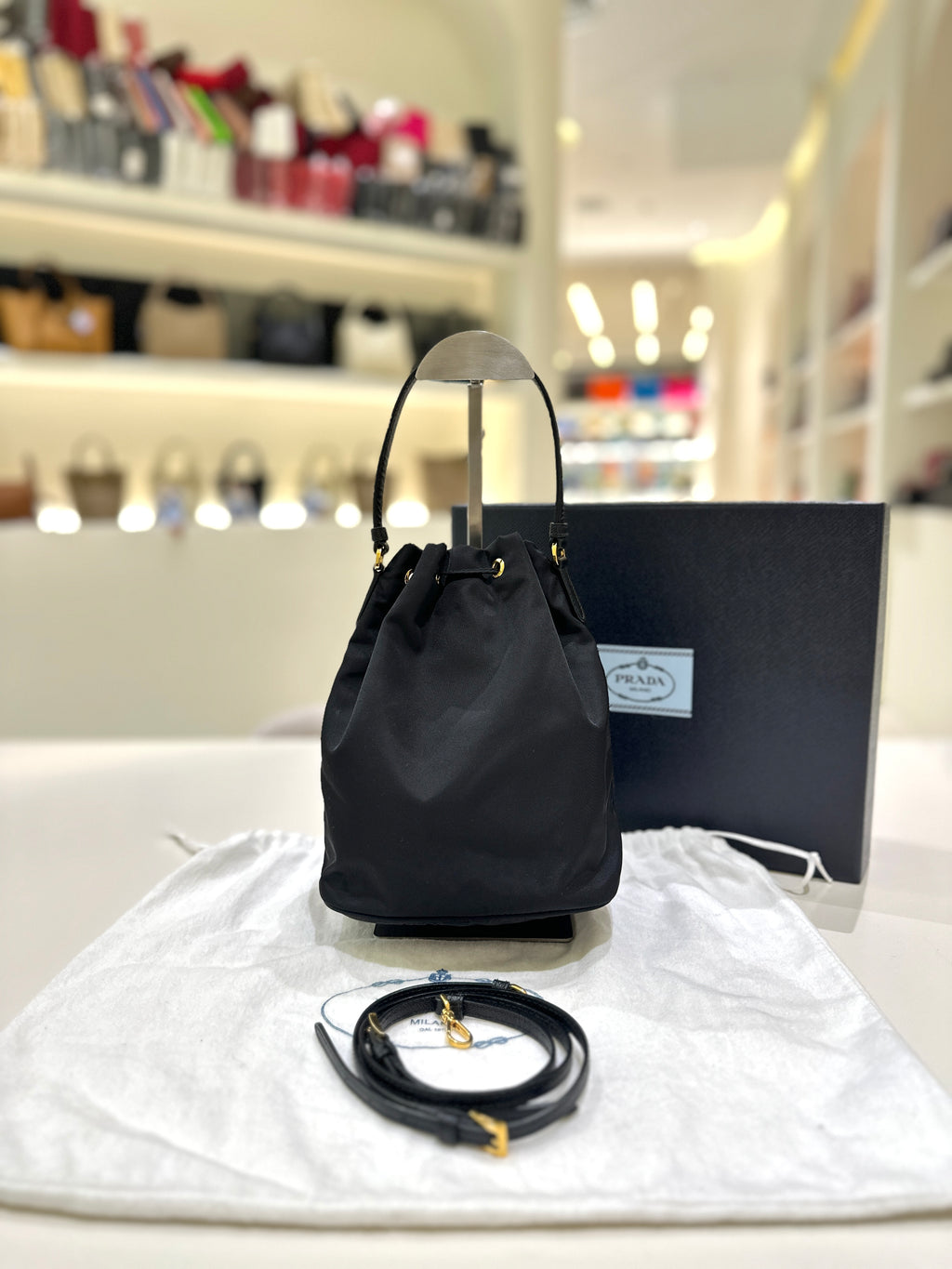 PRADA Duet Re-Nylon Bucket Bag