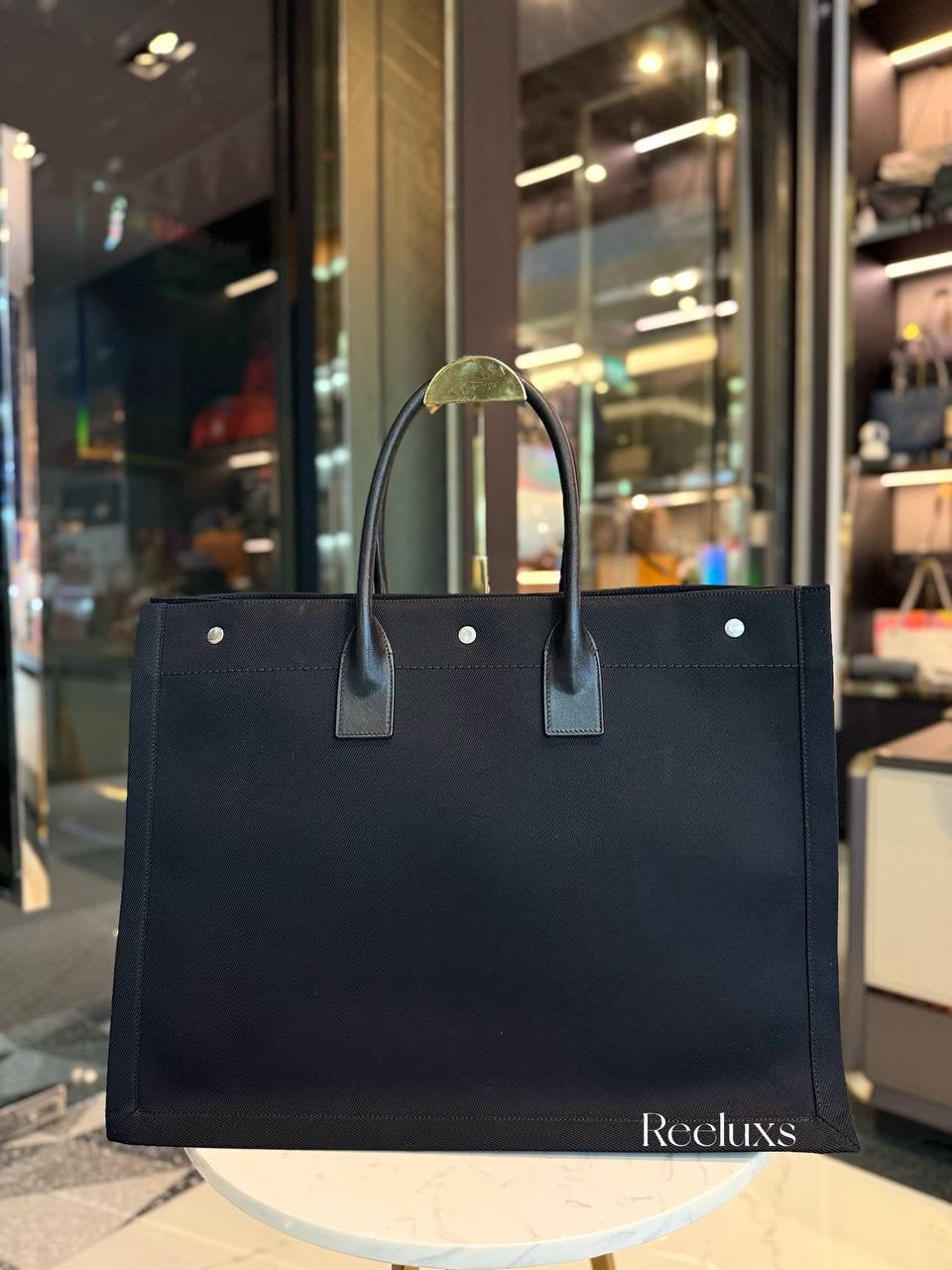 Saint Laurent Rive Gauche Tote Bag in Craft Leather