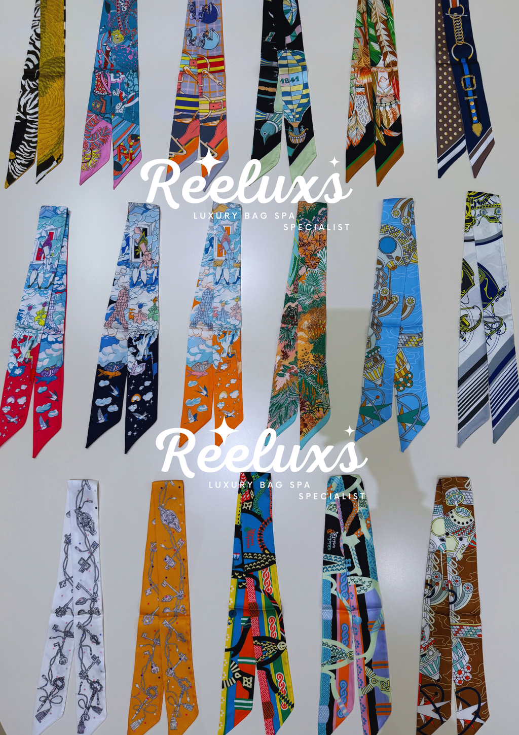 REELUXS Silk Twilly – Versatile Elegance in Every Thread