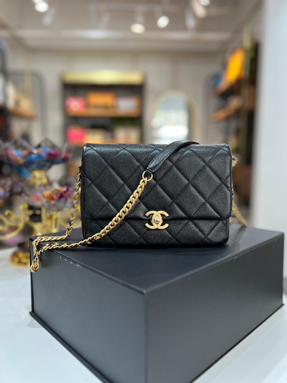 CHANEL CAVIAR SLING BAG - Reeluxs 