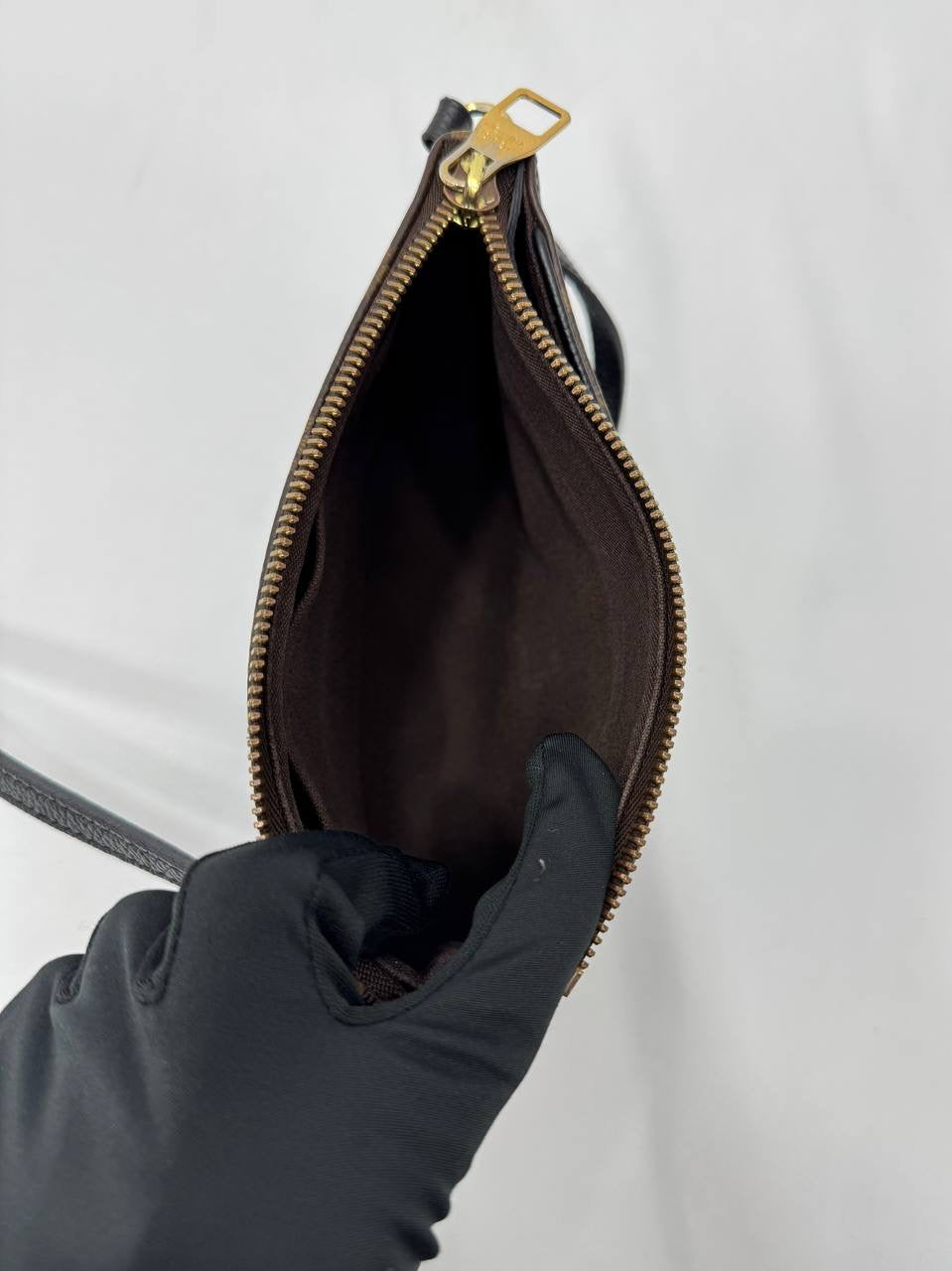 LOUIS VUITTON LV Monogram Pallas Pochette Crossbody Bag Black