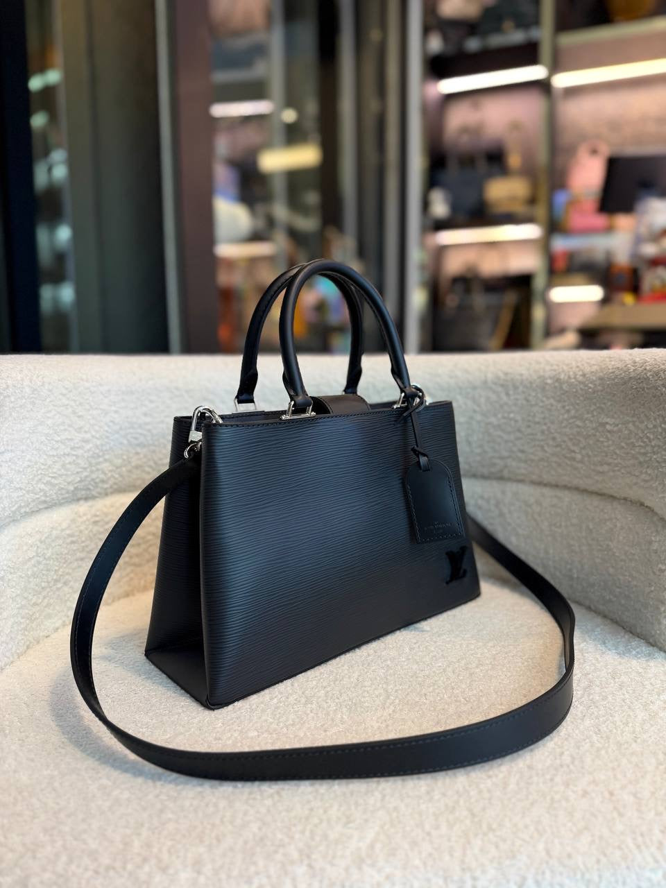 Louis Vuitton Kleber PM bag crafted from black Epi leather