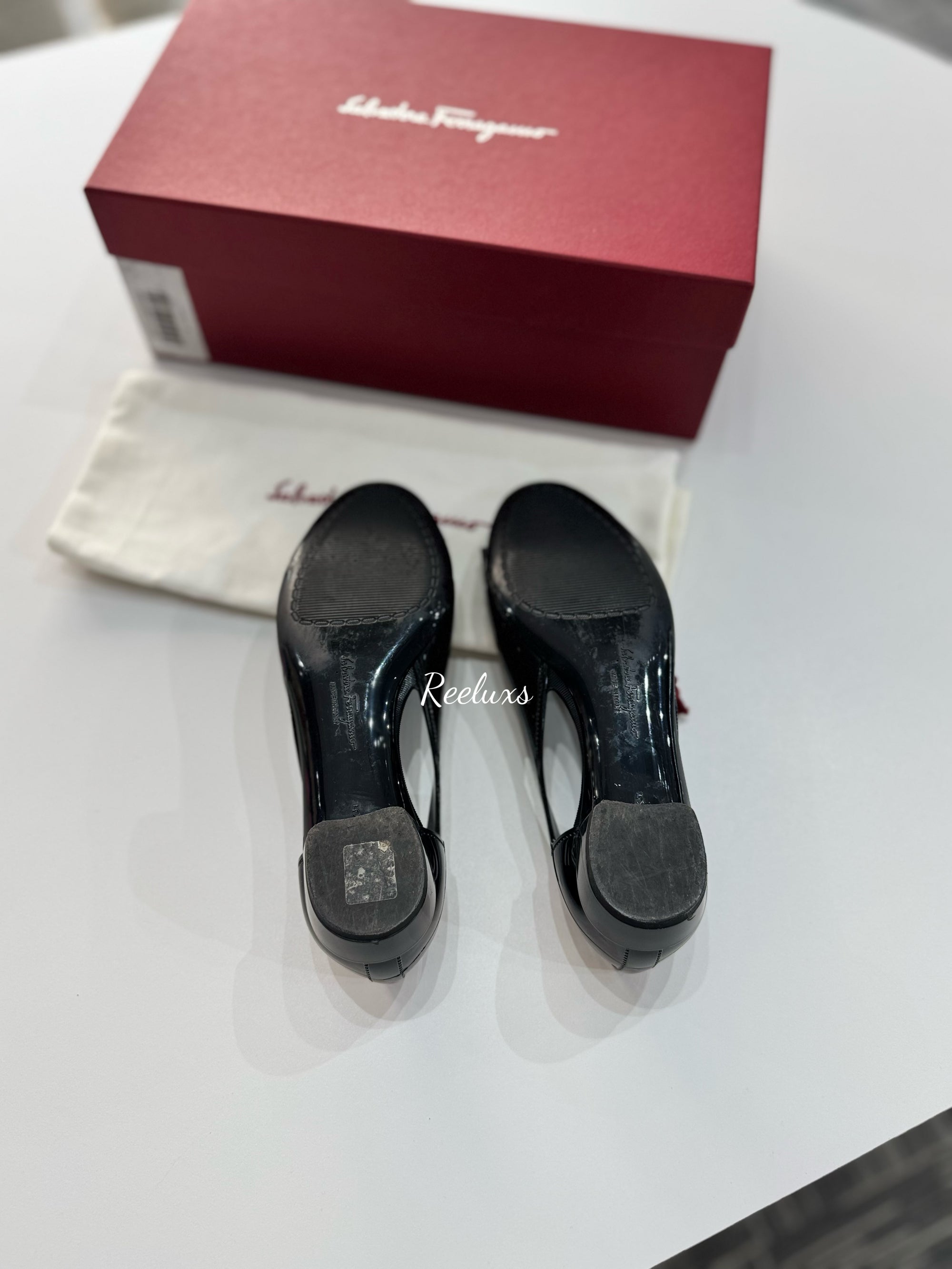 FULLSET FERRAGAMO Jelly Ballet Flats Shoes Size 5