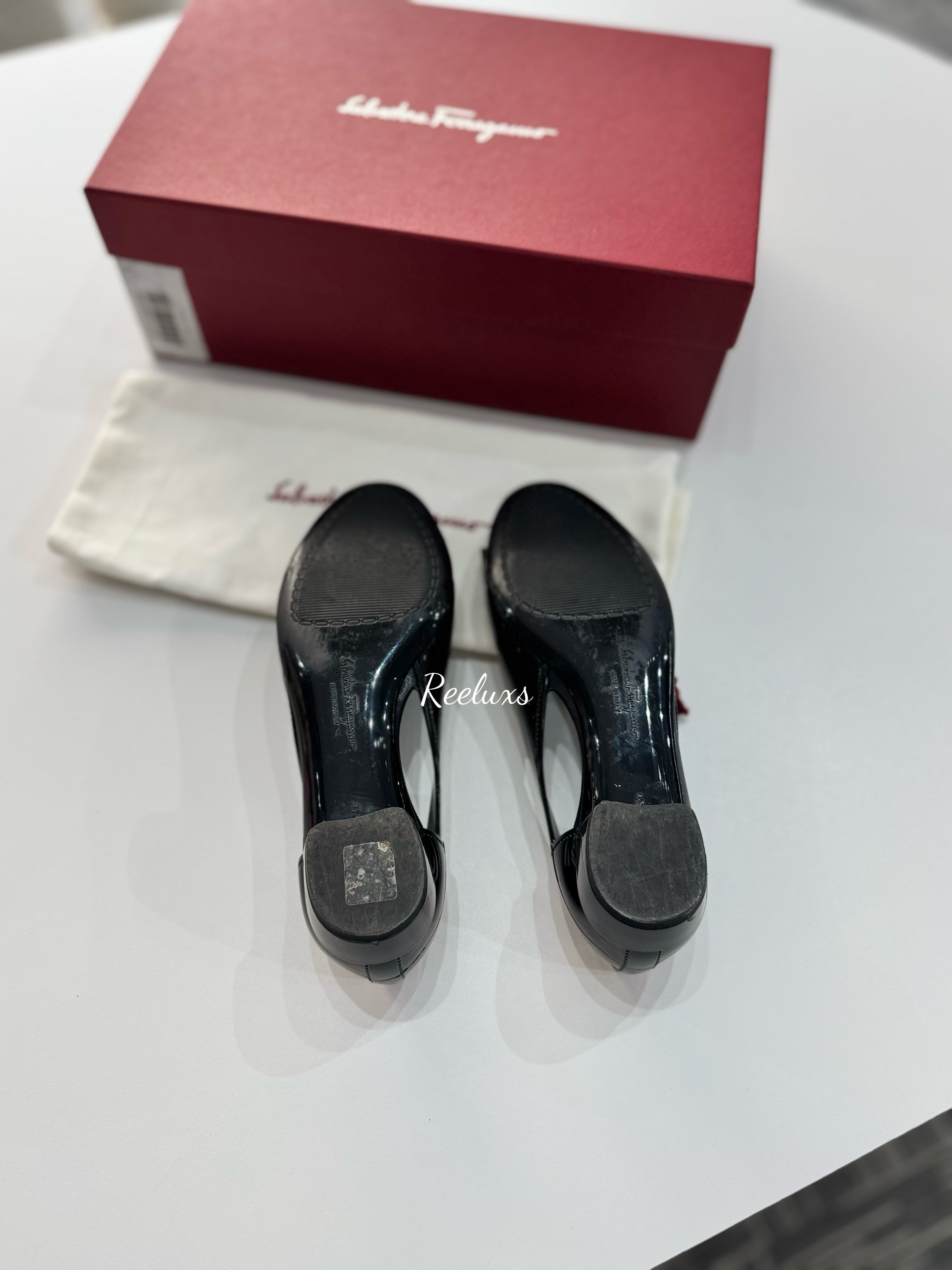 FULLSET FERRAGAMO Jelly Ballet Flats Shoes Size 5
