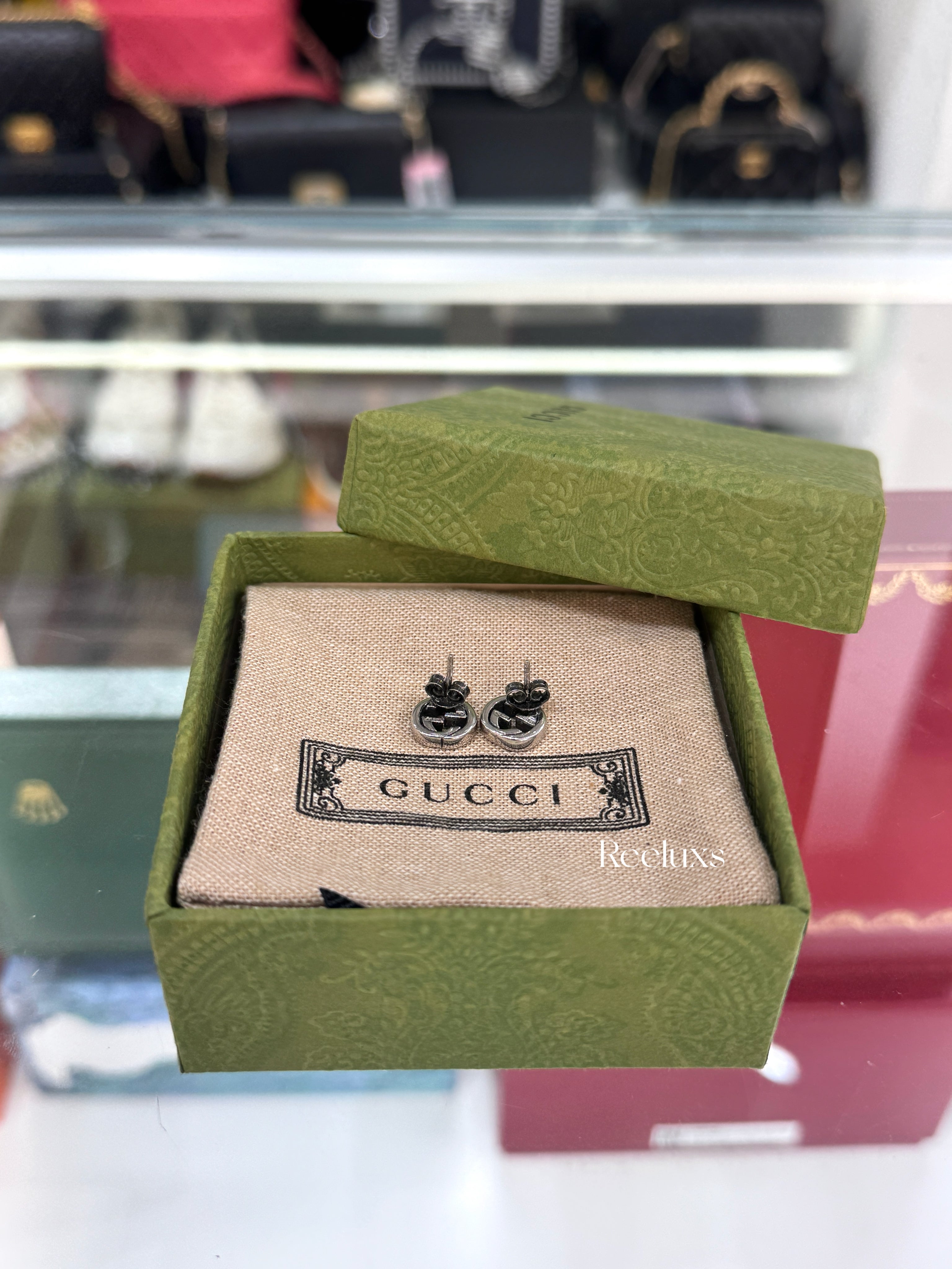 Gucci Interlocking G Stud Earrings