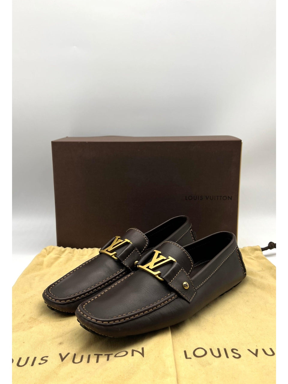 Louis Vuitton Chocolate Brown Monte Carlo Leather Loafers - Reeluxs 