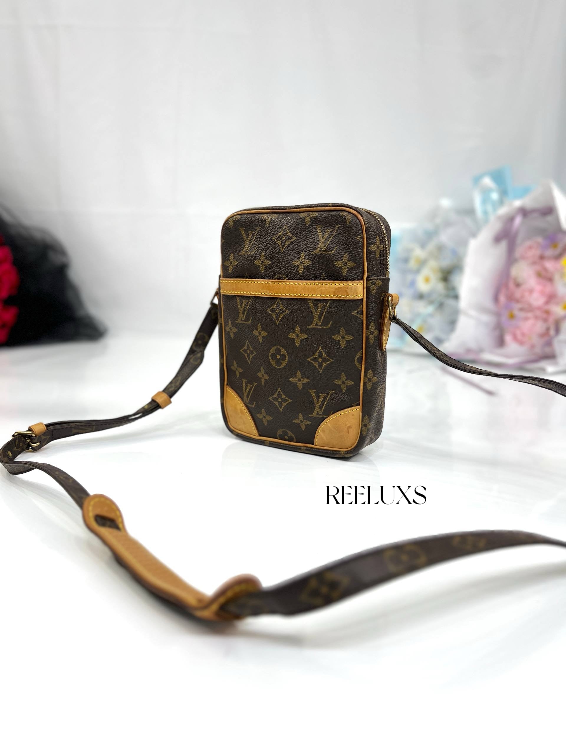 LOUIS VUITTON Danube Monogram Canvas Shoulder Bag For Women