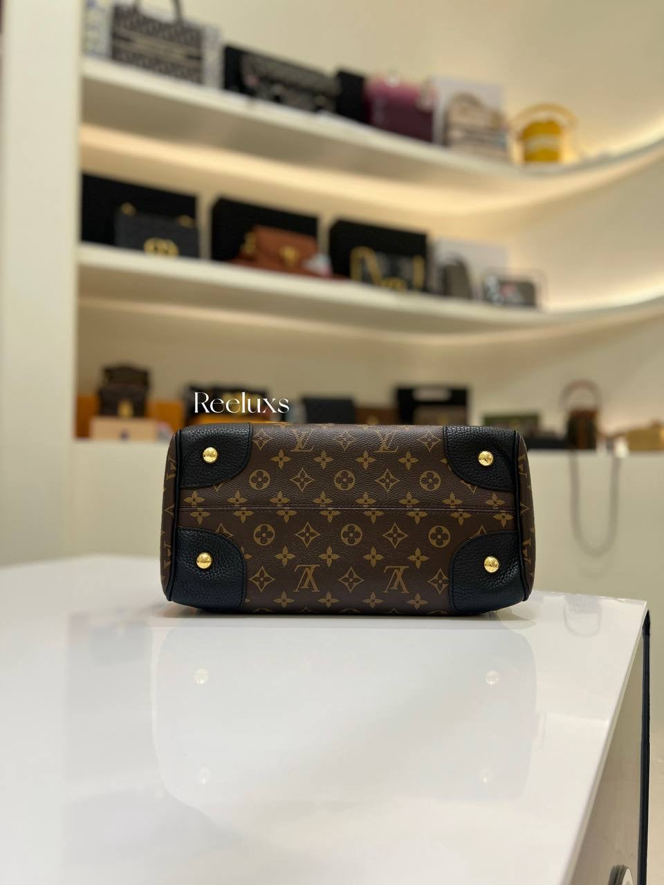 LOUIS VUITTON LV Black Monogram Canvas Retiro NM Bag