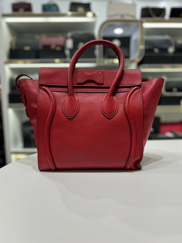 CELINE Red Calfskin Leather For Women Tote Bag - Reeluxs 