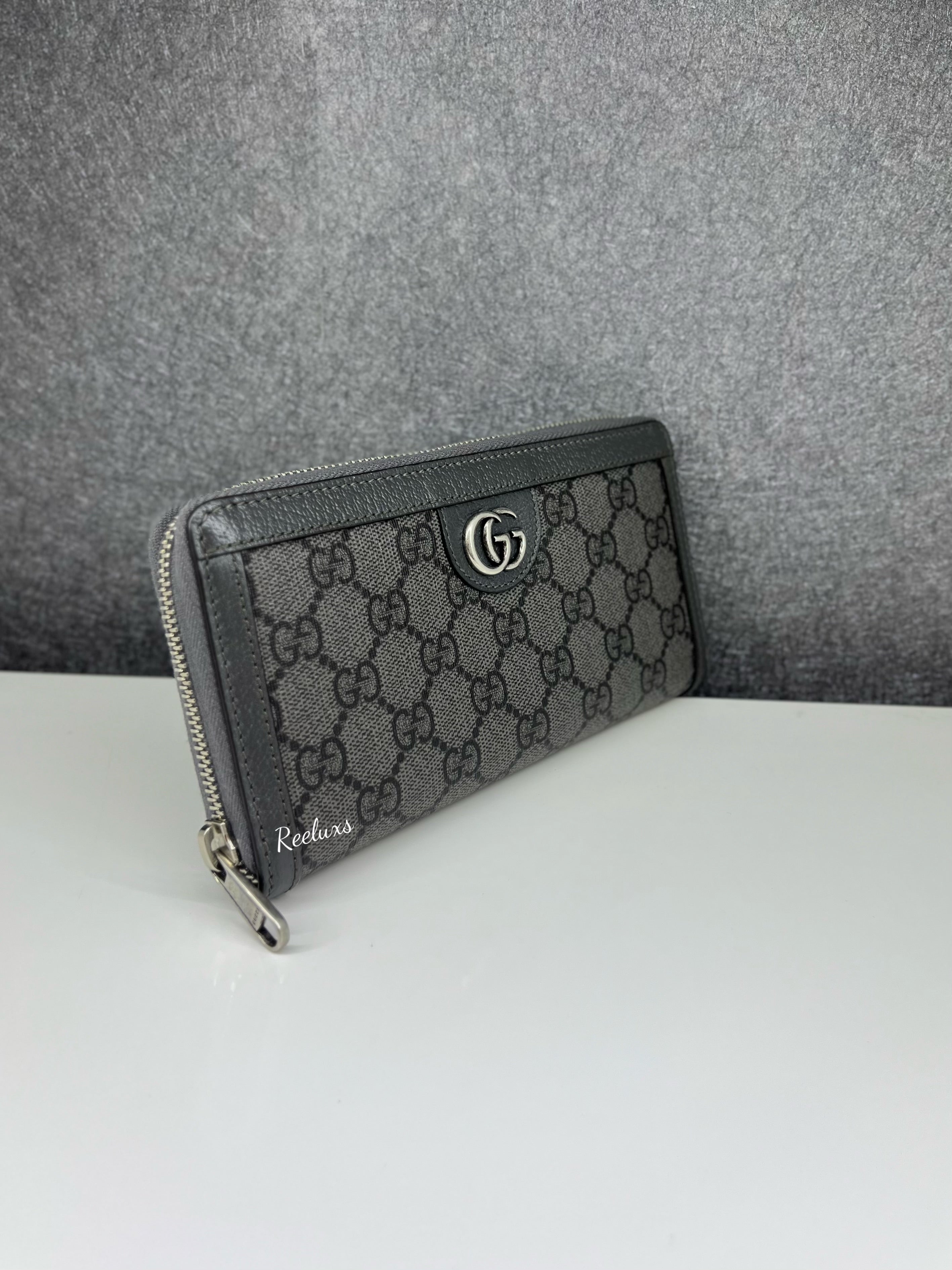 GUCCI Unisex Leather Logo Long Wallet