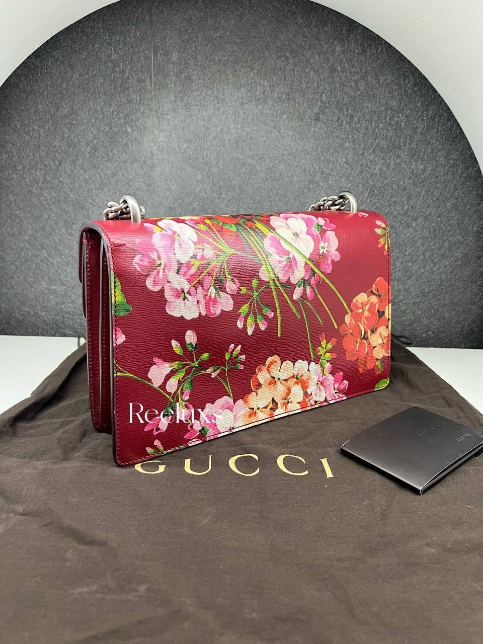 GUCCI Dionysus Blooms Red Leather Shoulder Bag