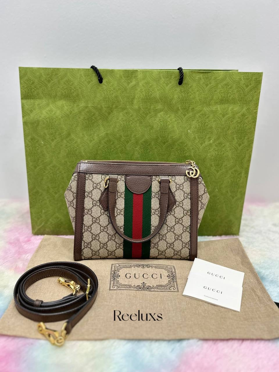 GUCCI Ophidia Small GG Tote Handbag