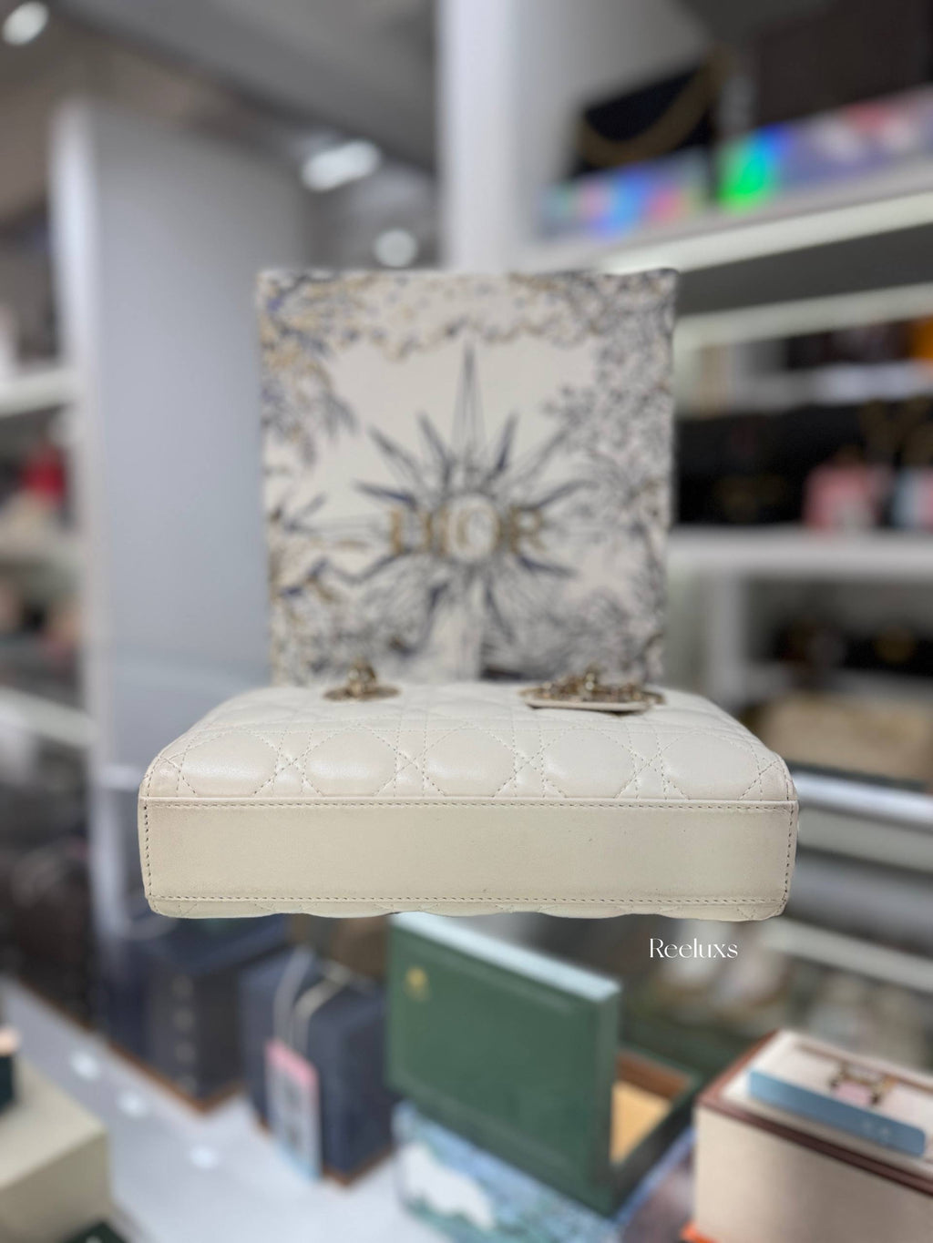 DIOR Small Lady D-Joy Bag Latte Cannage Lambskin