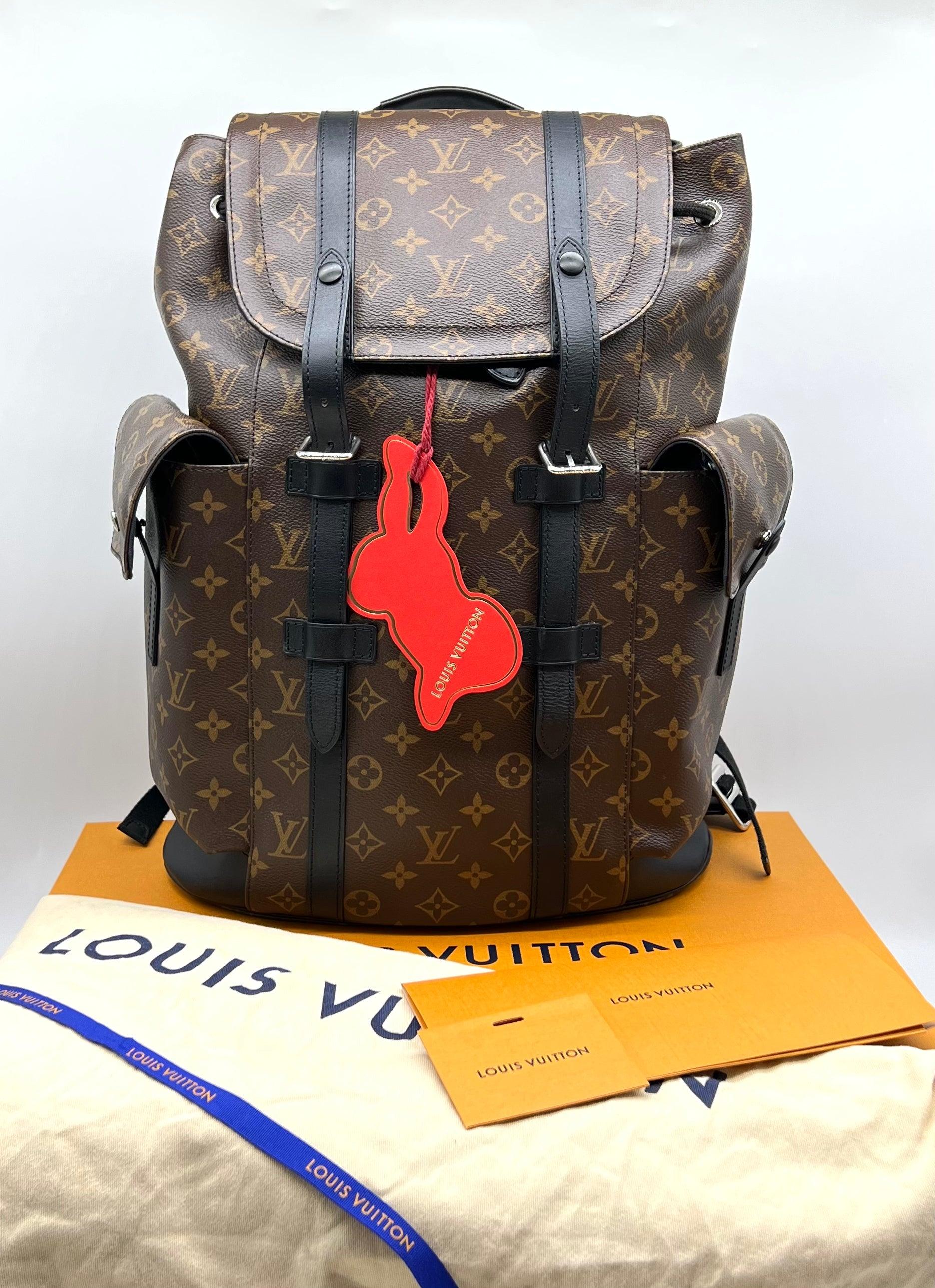 LOUIS VUITTON Monogram Macassar Christopher PM Backpack - Reeluxs 