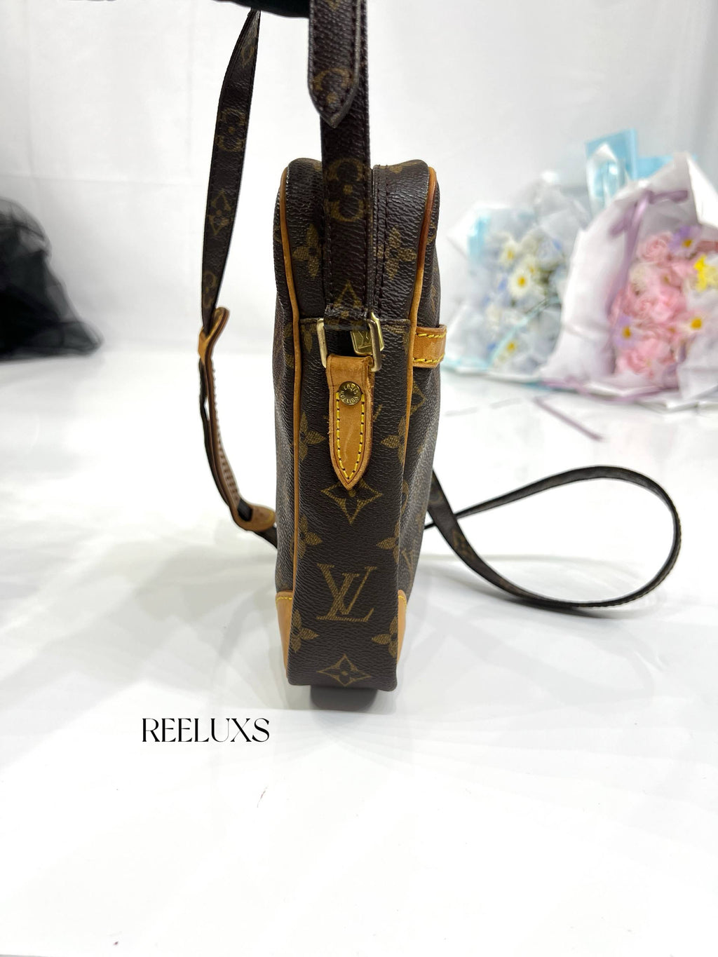 LOUIS VUITTON Danube Monogram Canvas Shoulder Bag For Women
