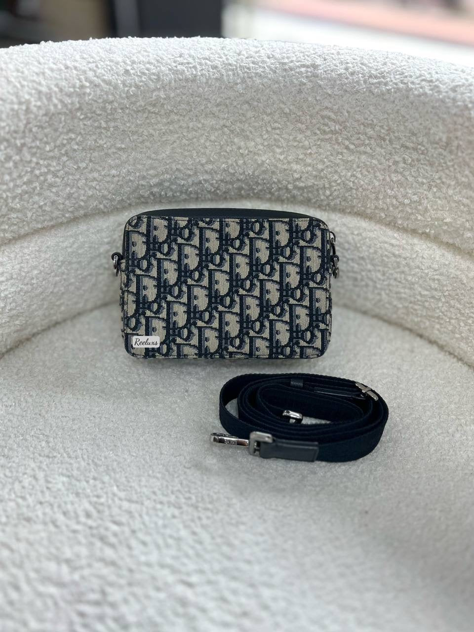 DIOR Zipped Pouch With Oblique Jacquard Bag