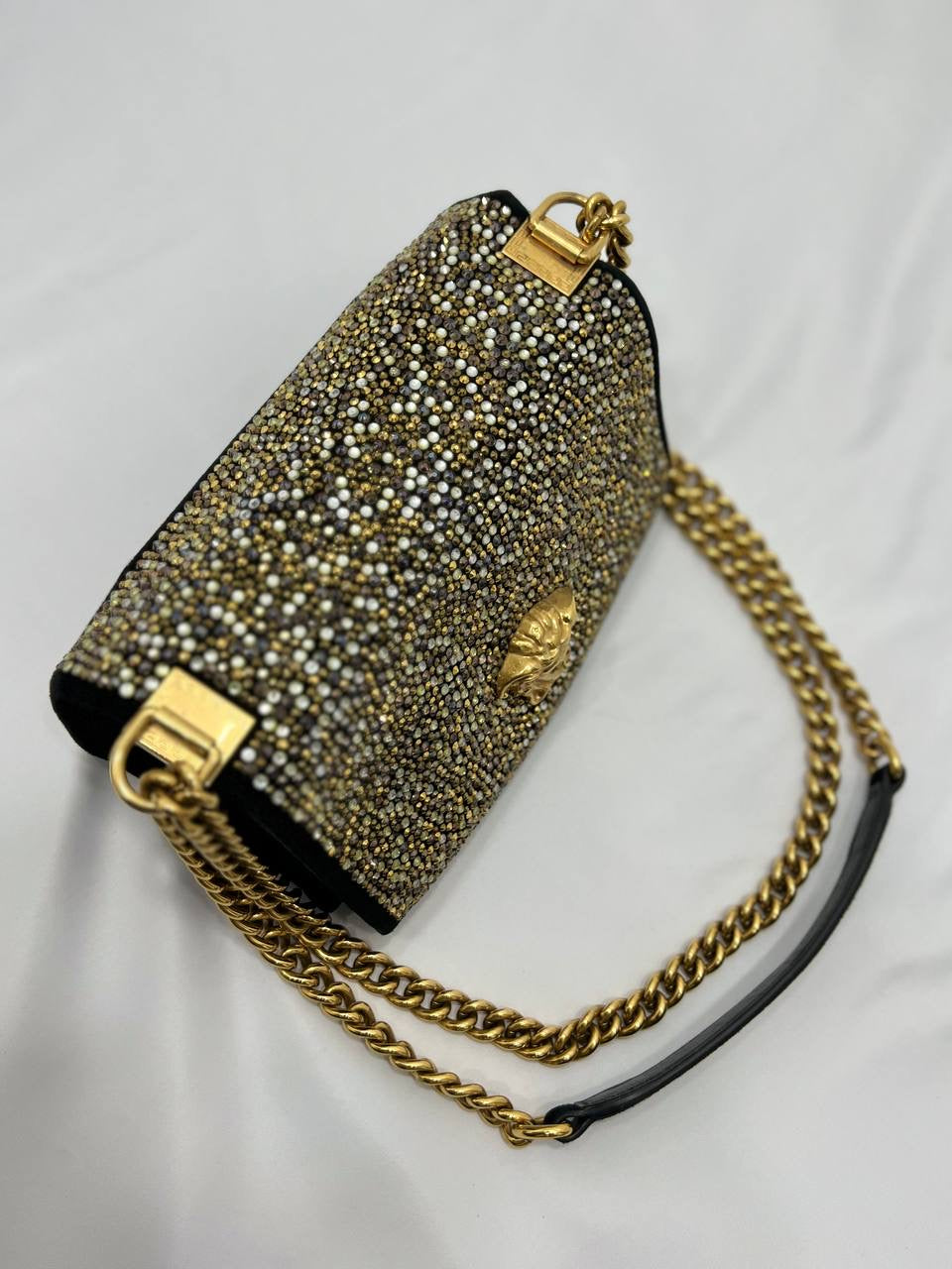 VERSACE Strass Embellished Palazzo Medusa Chain Bag