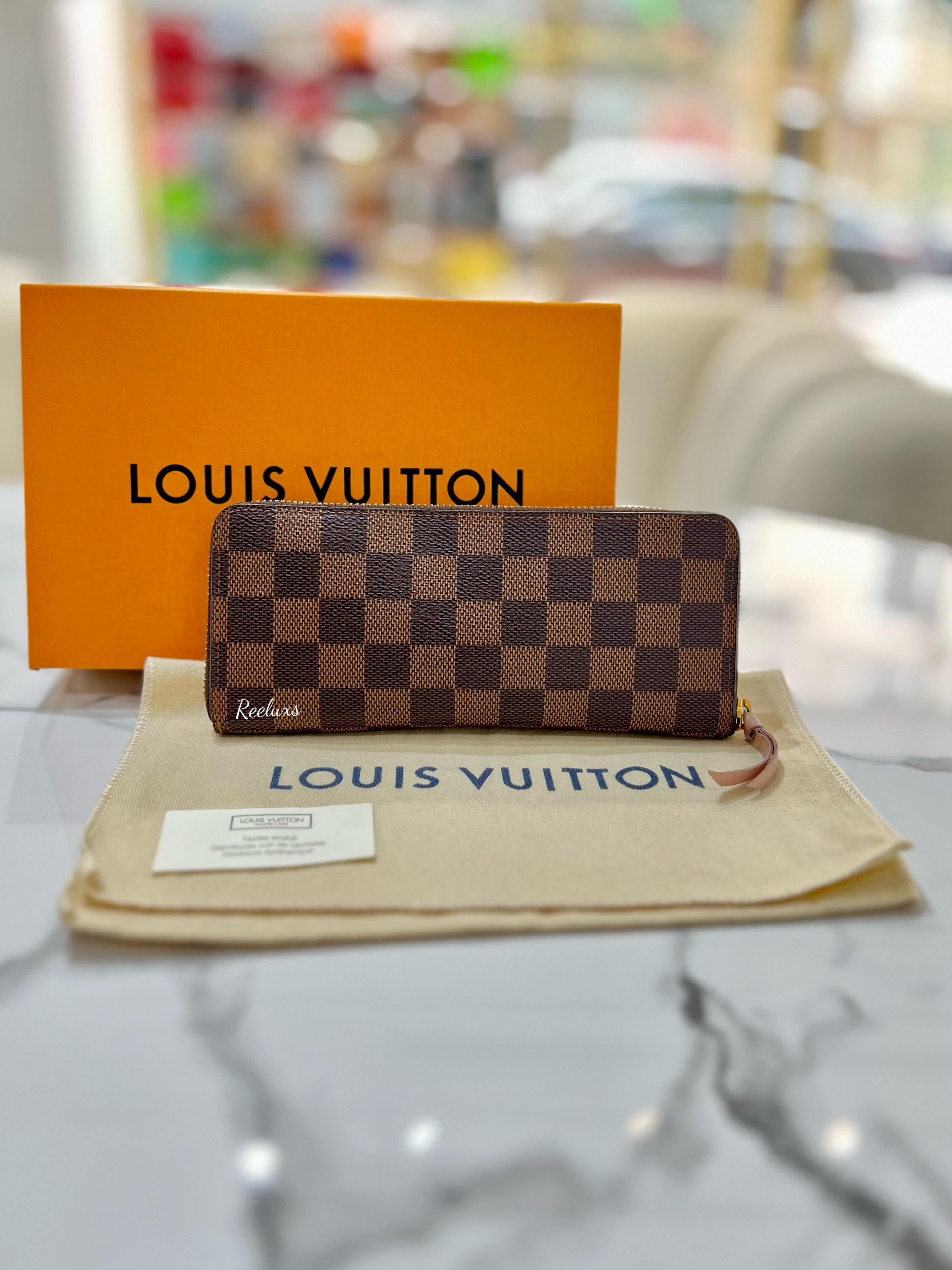 LOUIS VUITTON LV Clemence Long Zip Around Wallet