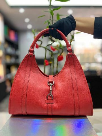 GUCCI Calfskin Medium Joy Shoulder Bag Red