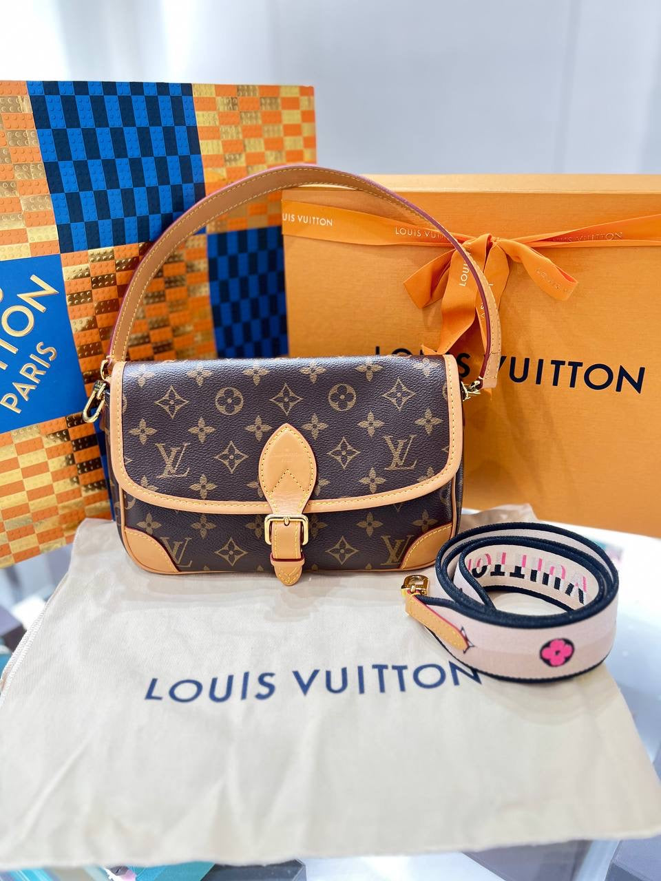 Full Set Microchip 2022 LOUIS VUITTON LV Diane Hand Bag