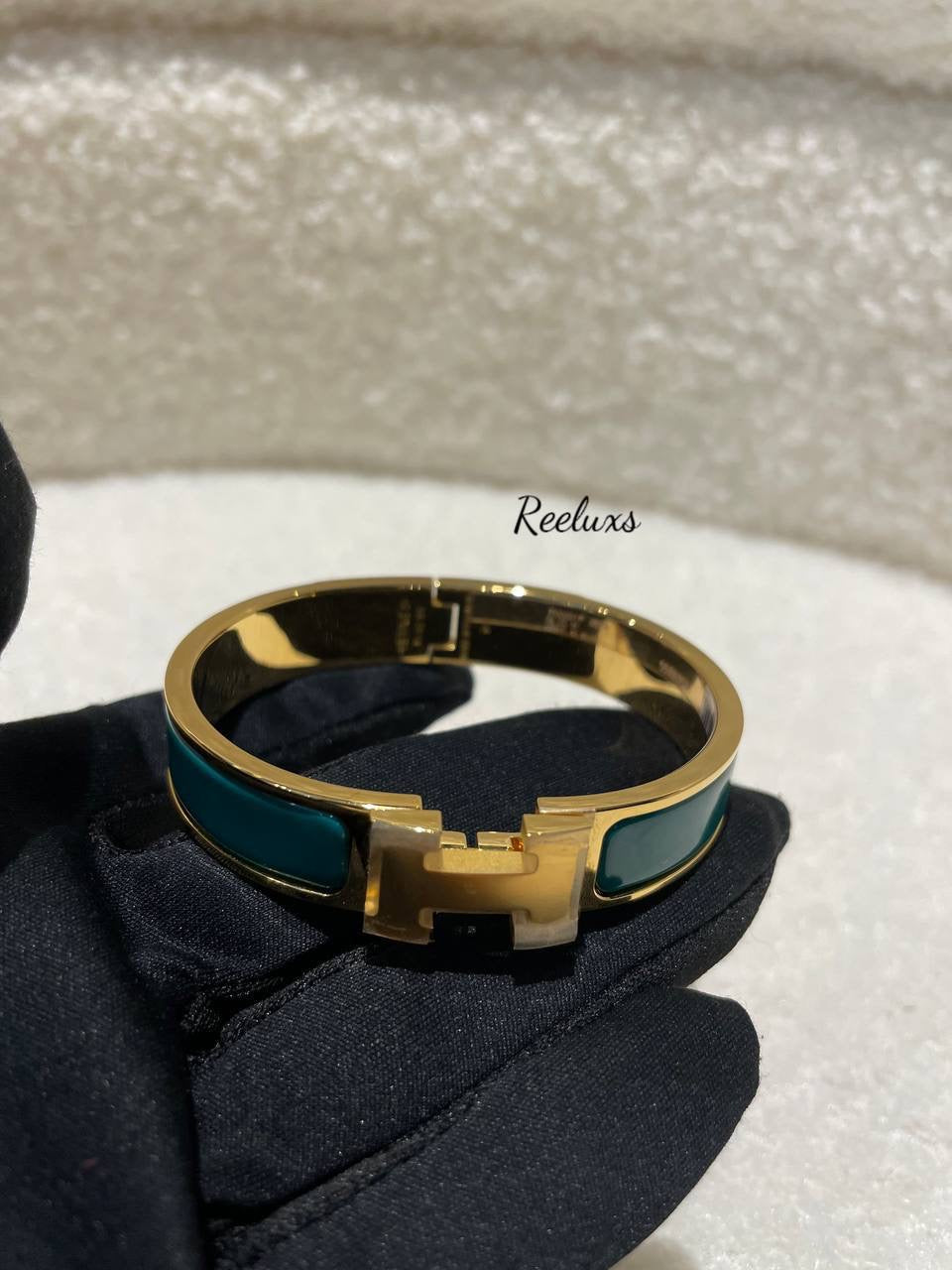FULL SET HERMES Clic Clac H  Bracelet GHW Gold Hardware