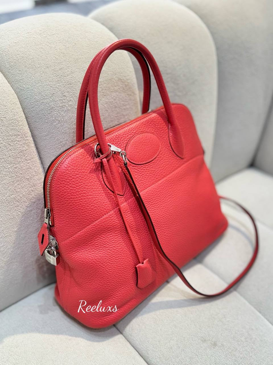 HERMES Bolide 35 PHW Tote Handbag