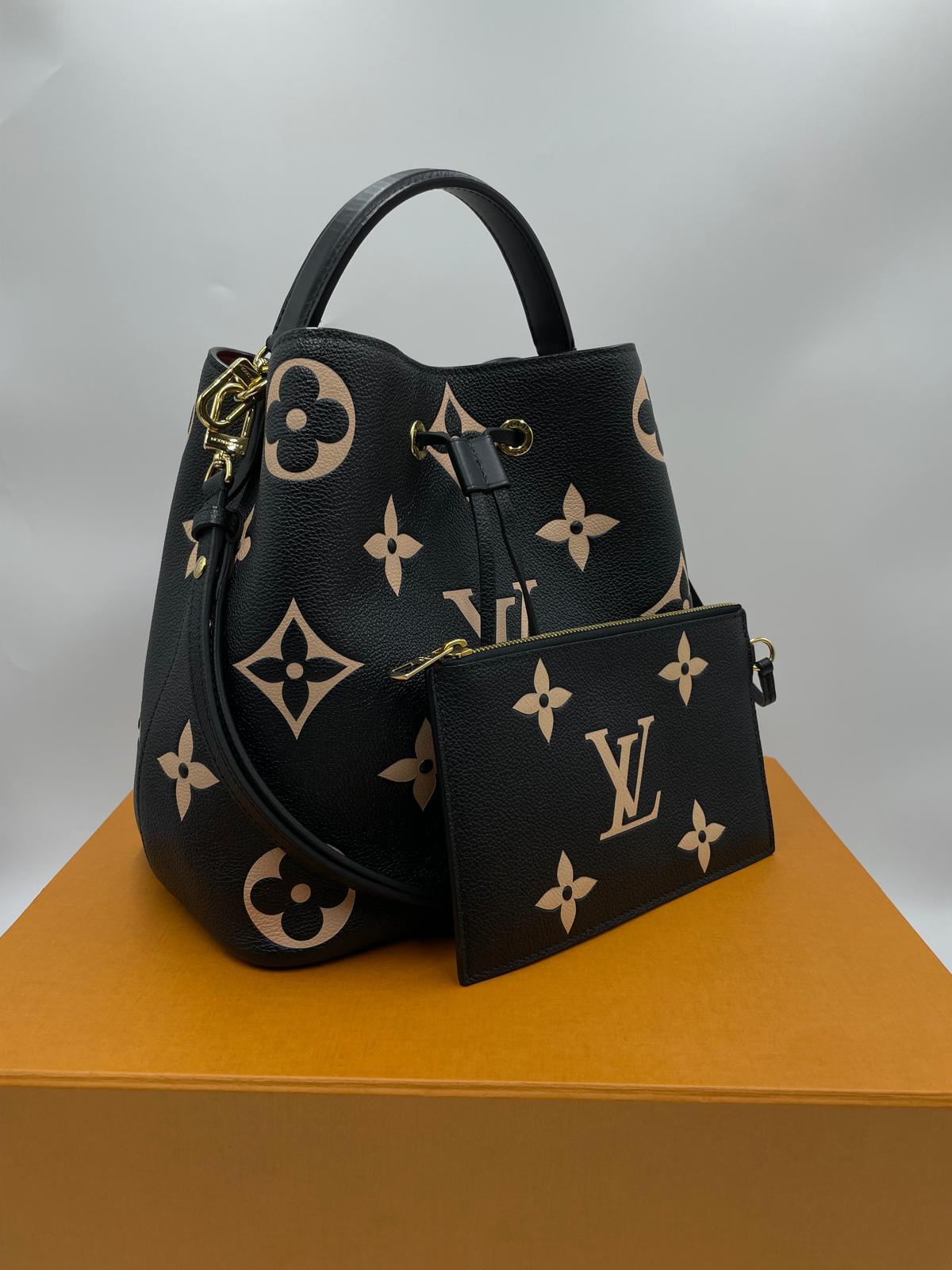 LOUIS VUITT 2023 NFC Black NeoNoe MM include extra shoulder strap For Lady Shoulder Bag - Full Set - Reeluxs 