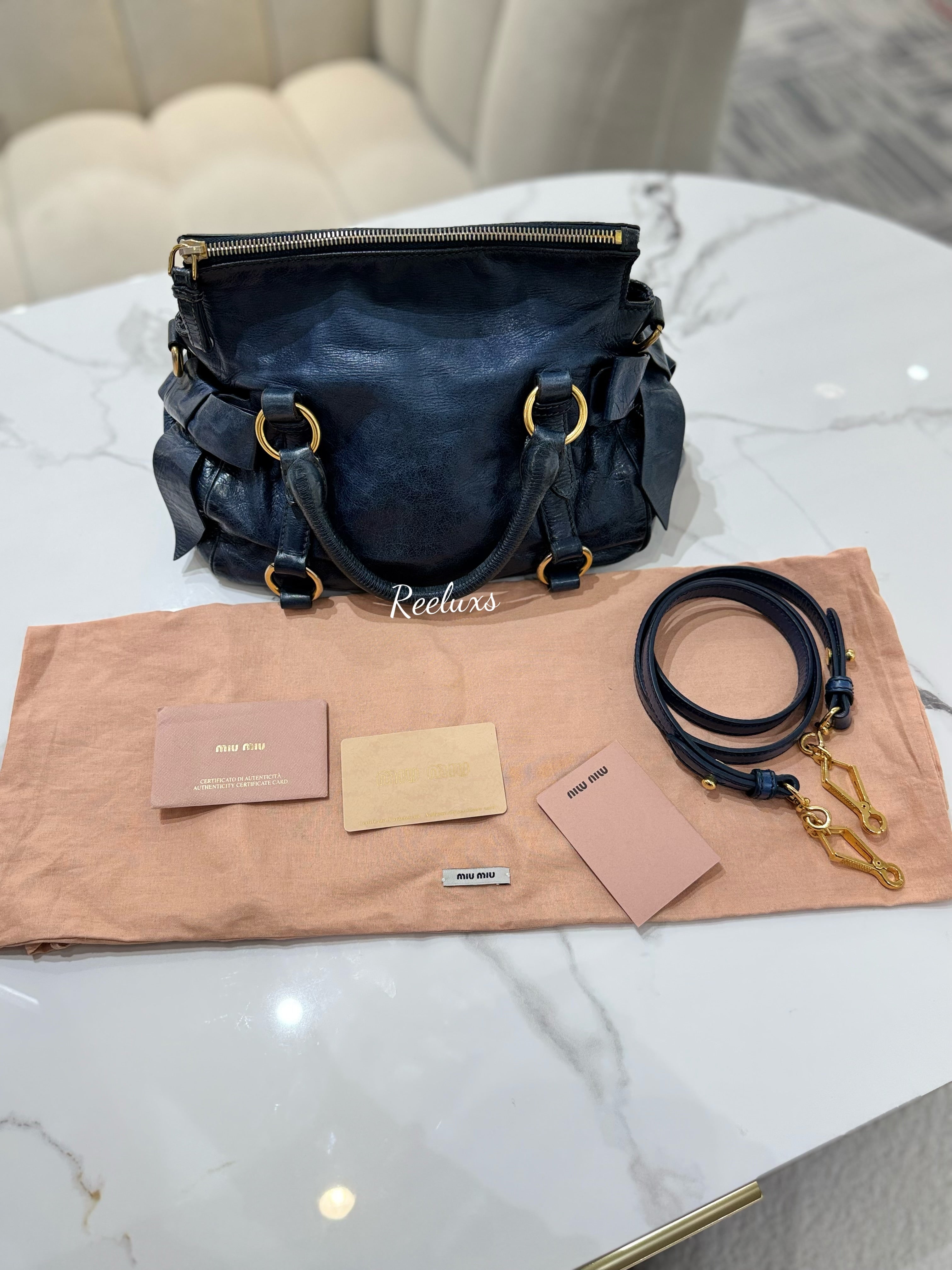 MIU MIU Satchel  Leather Hand Bag