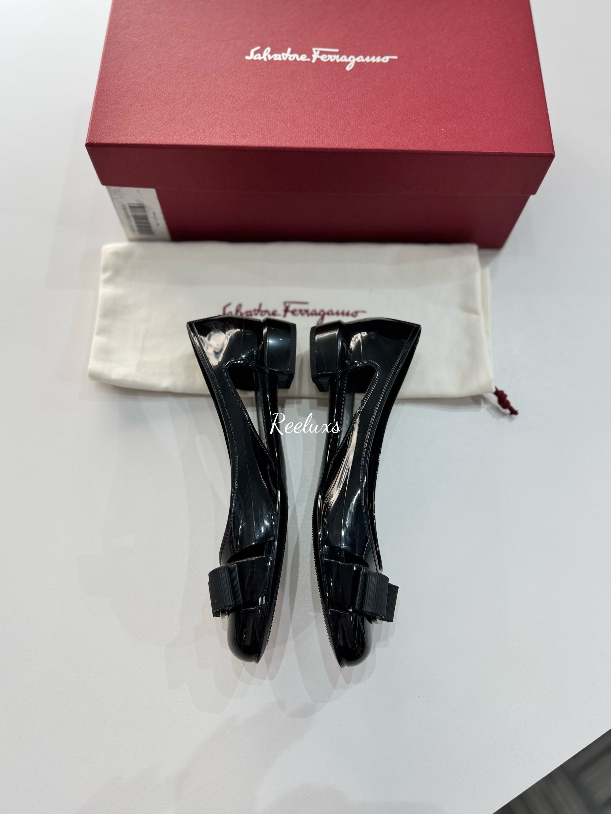 FULLSET FERRAGAMO Jelly Ballet Flats Shoes Size 5