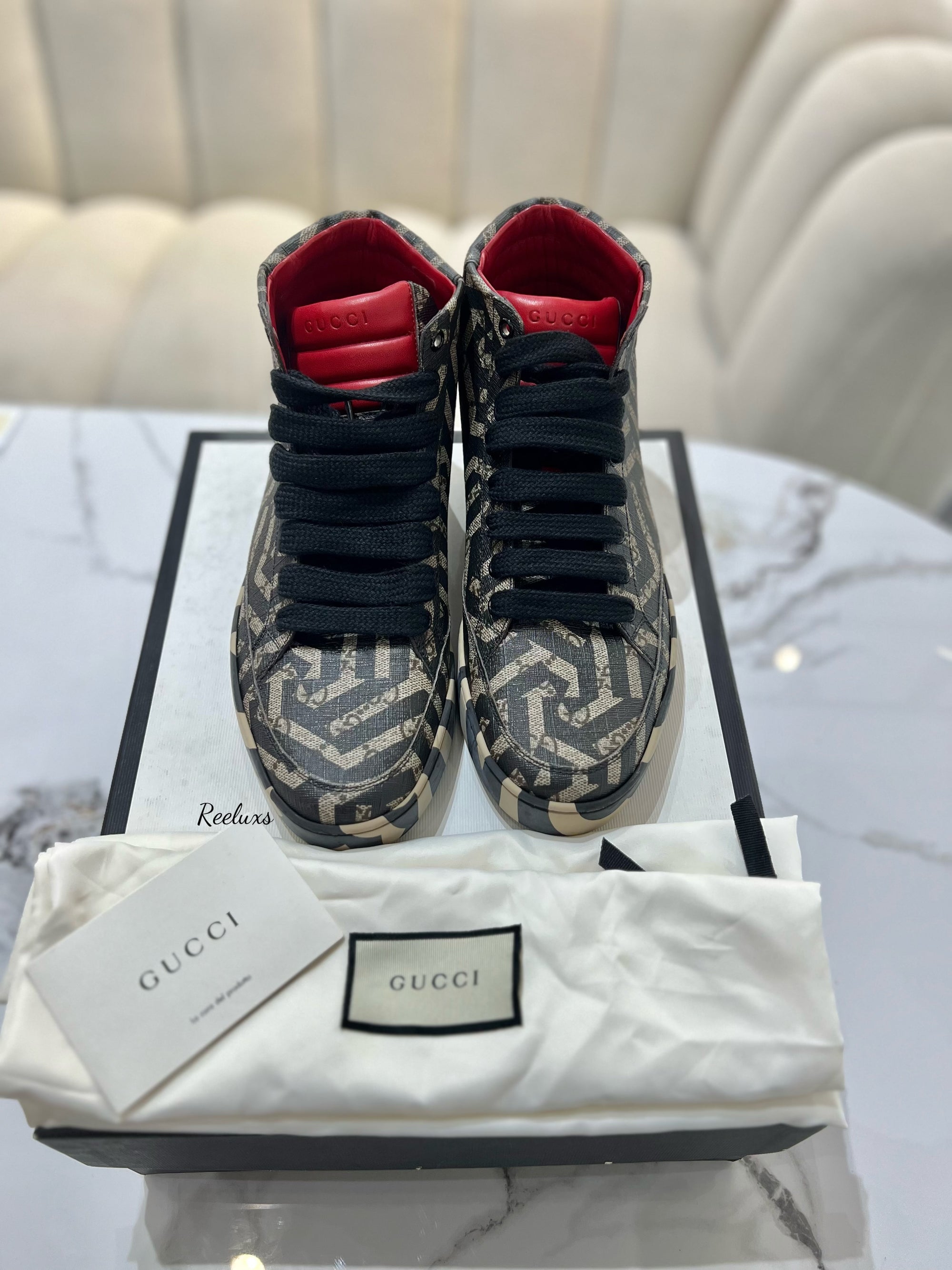 FULLSET GUCCI Lace Up Sneaker In Men's Casual Shoes Size 7 1/2