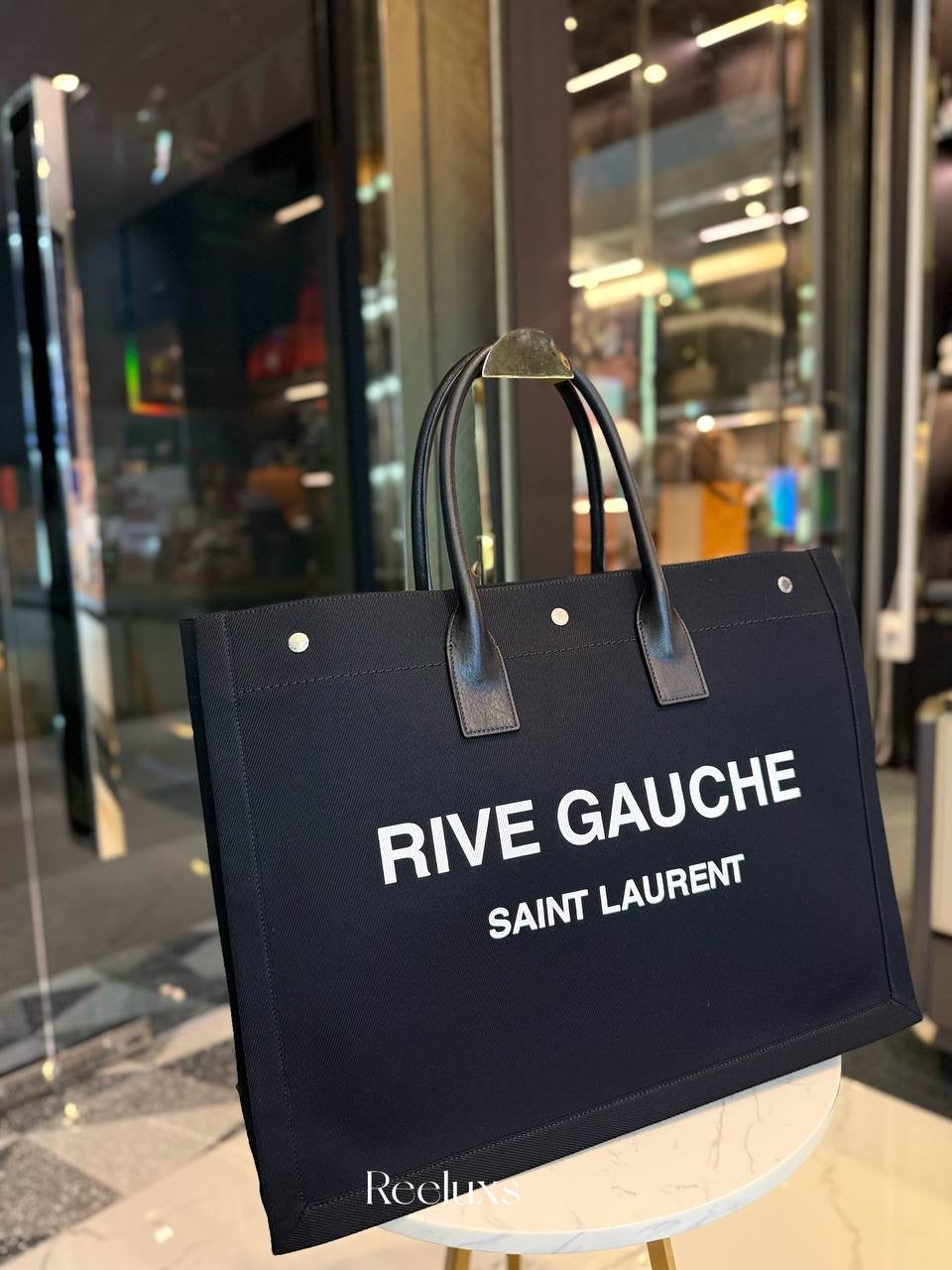 Saint Laurent Rive Gauche Tote Bag in Craft Leather