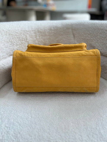 CHANEL Timeless Shoulder Flap Bag In Yellow Mustard Soft Leather