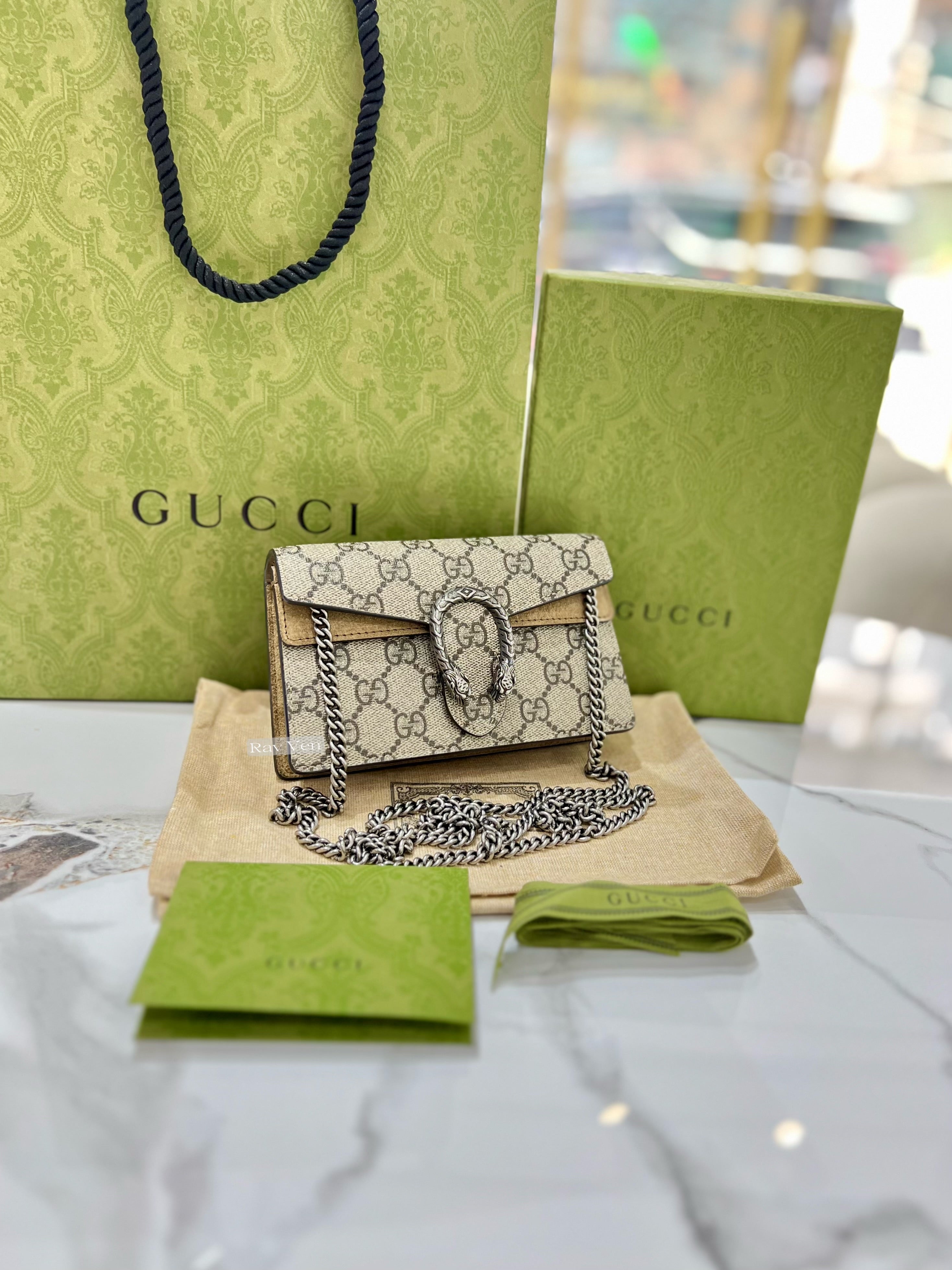 FULL SET GUCCI Dionysus GG Super Mini Slingbag