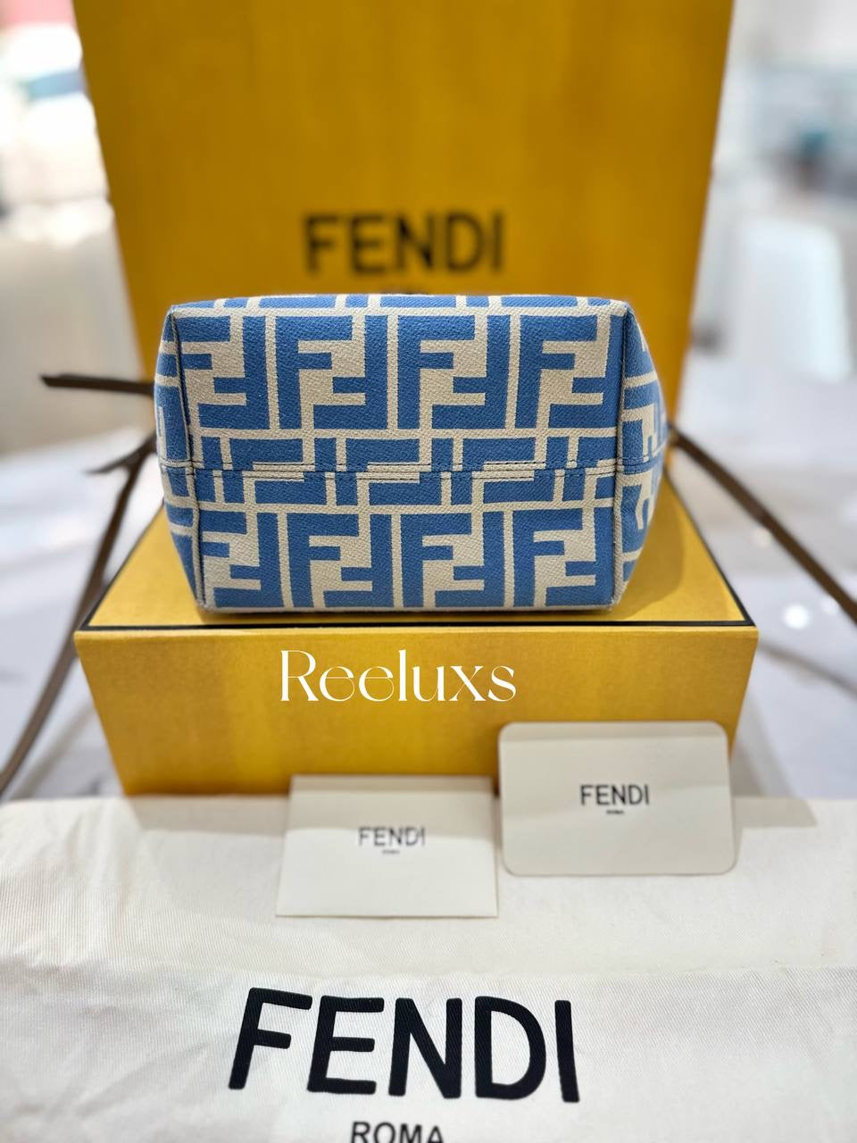 2024 FULL SET As New FENDI Mini Roll Fabric Tote Bag - Shoulder Bag