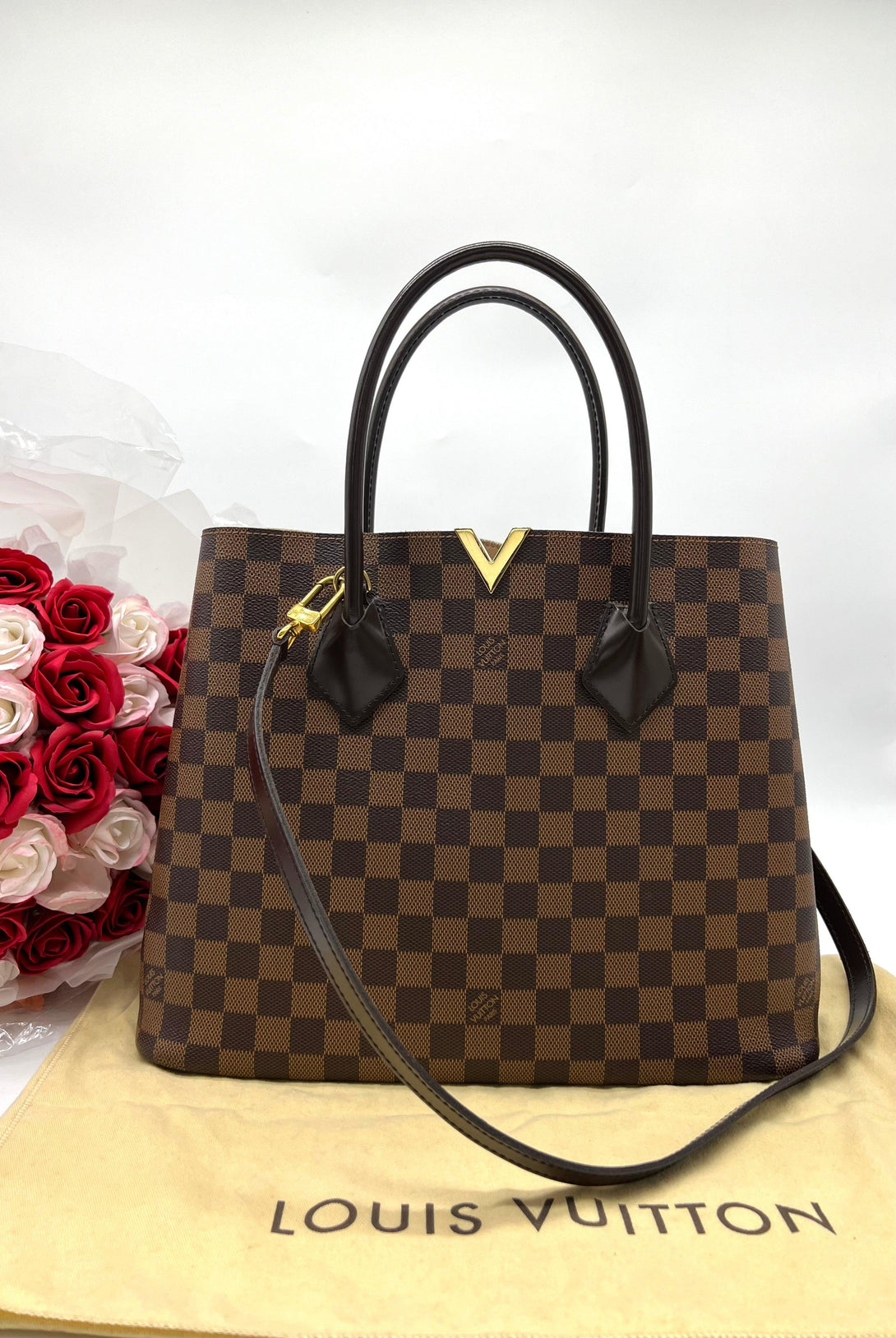 LOUIS VUITTON KENSINGTON DAMIER EBENE BAG - Reeluxs 