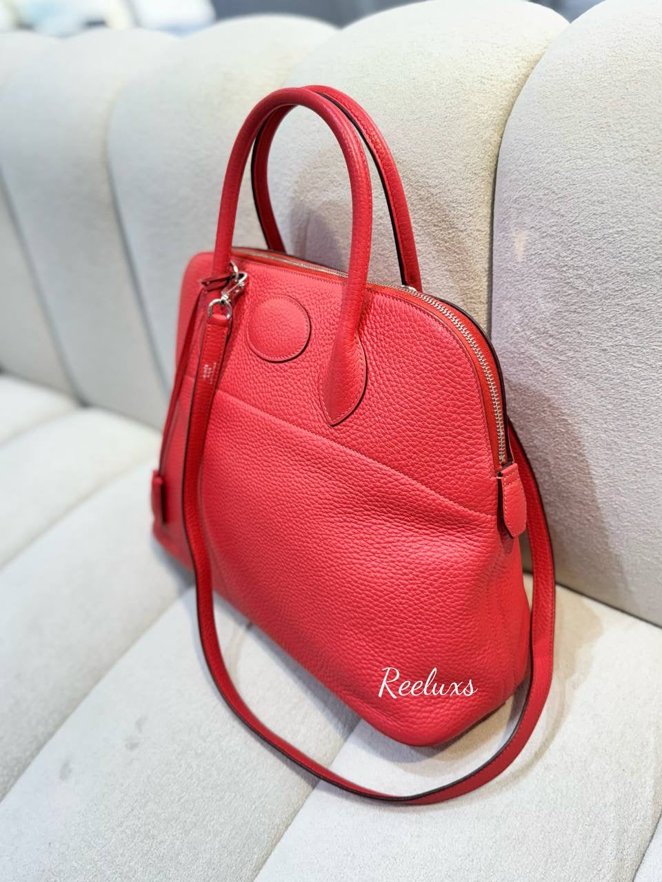 HERMES Bolide 35 PHW Tote Handbag