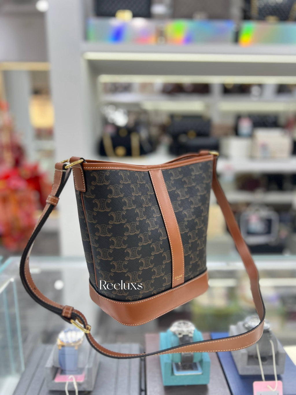 CELINE Triomphe Small Bucket Bag